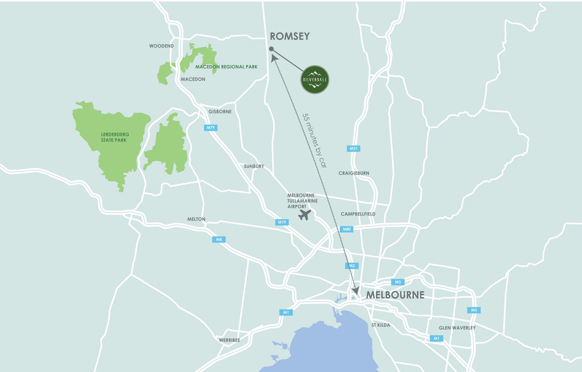 SILVERDALE ESTATE and Melbourne area locsation map